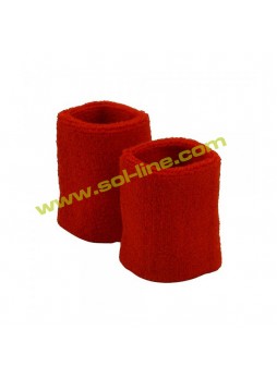 Wrist Band Plain Color Red Terry